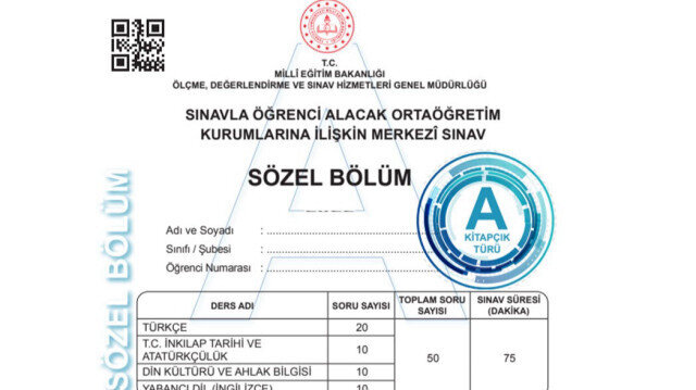 LGS 2023 sınav kitapçoğı